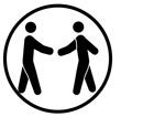 2 people shaking hands icon