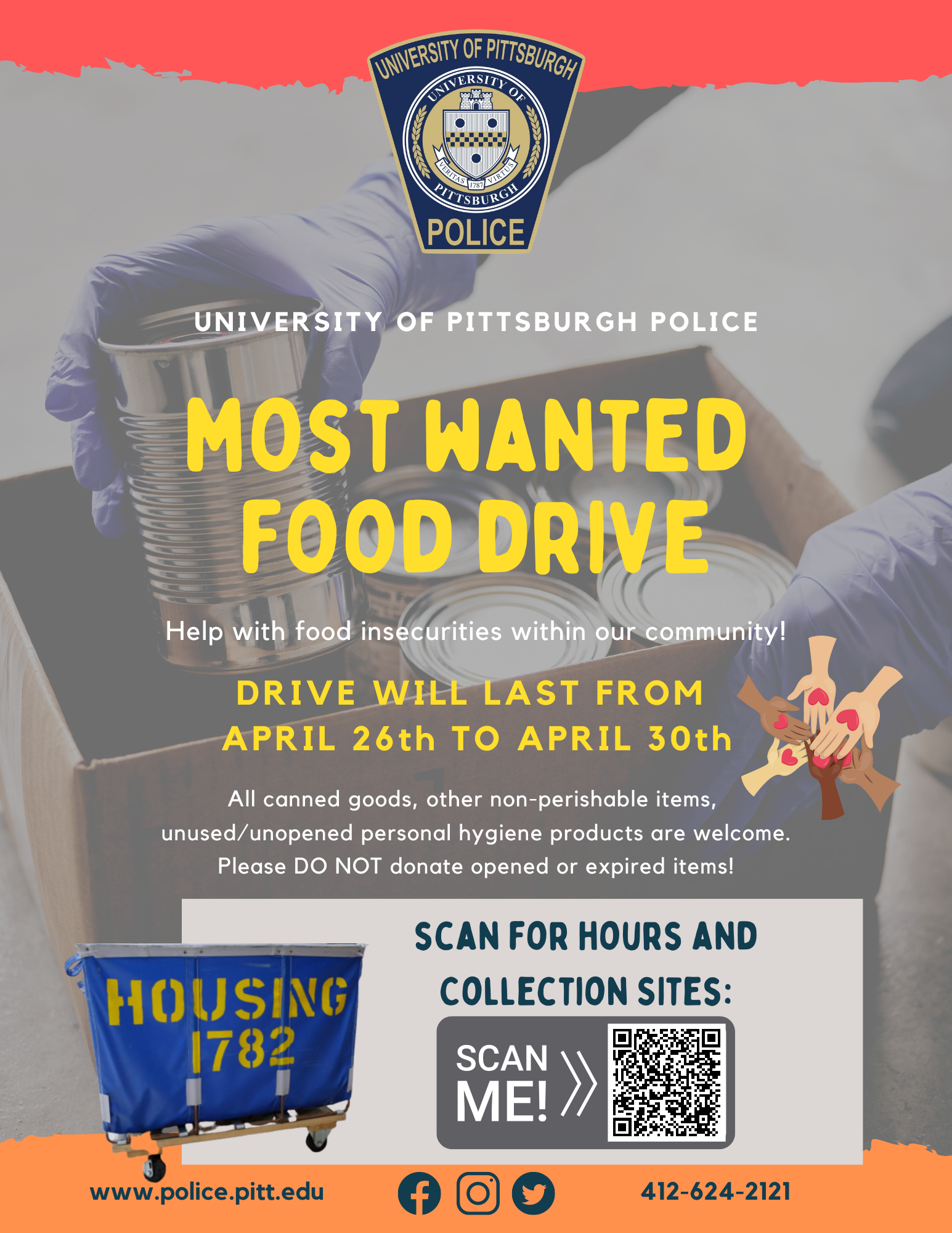 Most Wanted Food Drive Flyer